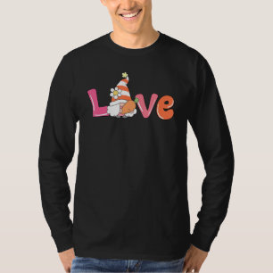 Camiseta Gnomo Páscoa de amor bonito Gnomo Caça de Ovos Fel