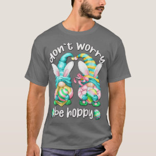 Camiseta Gnomo Páscoa Engraçado com Ouvidos Coelhinhos Não