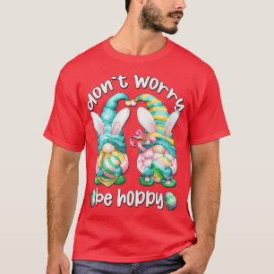 Camiseta Gnomo Páscoa Engraçado com Ouvidos Coelhinhos Não 