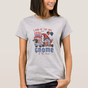 Camiseta Gnomo Patriótico Terra de Liberdade Lar dos Bravos