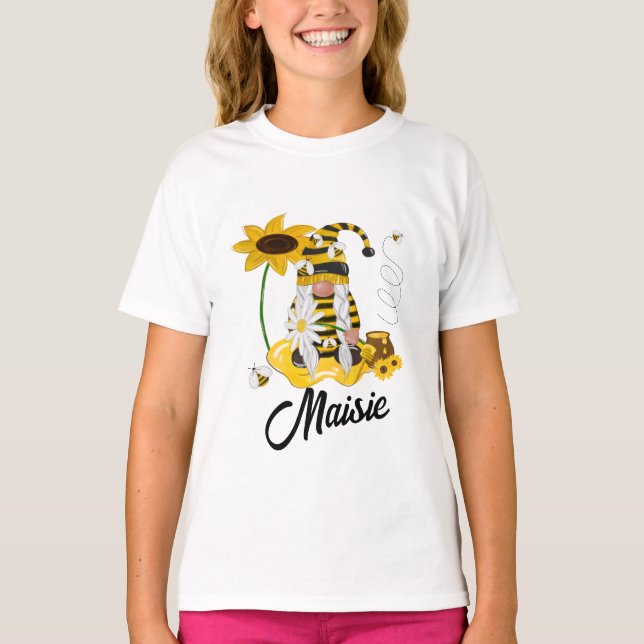 Camiseta Gnomo Personalizada de Girassol (Frente)