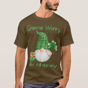 Camiseta Gnomo Preocupa-Se Com O Feliz Dia de São Patrício