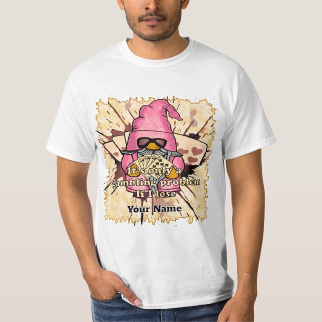Camiseta Gnomo problema de jogo (Frente)