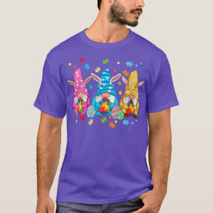 Camiseta Gnomo Quebra-cabeça Coelho de Ovos Eas de Sensibil