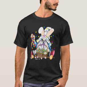 Camiseta Gnomo Quebra-cabeça Coelho de Ovos Eas de Sensibil