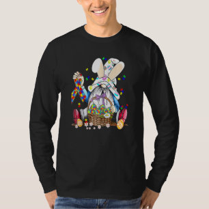 Camiseta Gnomo Quebra-cabeça Coelho de Ovos Eas de Sensibil