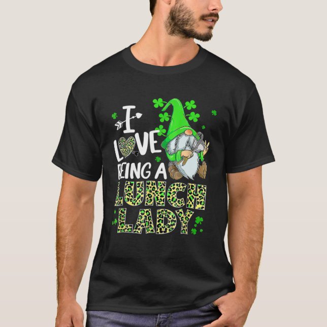 Camiseta Gnomo Shamrock Eu Adoro Ser Uma Patrica De Rua De  (Frente)