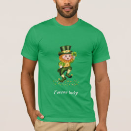 Camiseta Gnomo Verde Sortudo para Sempre Dia de São Patríci