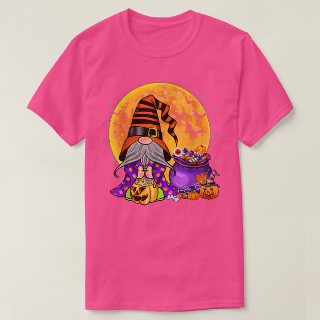 Camiseta Gnomo Witeen Fume Costume Pumpkin outono (Frente do Design)