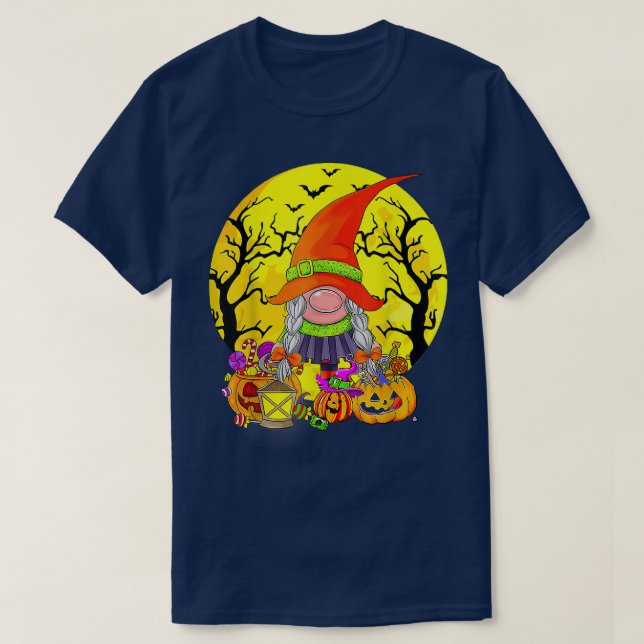 Camiseta Gnomo Witeen Fume Costume Pumpkin outono (Frente do Design)