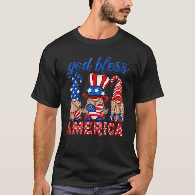 Camiseta Gnomos 4 De Julho De 2022 Gn Patriótico Americano (Frente)