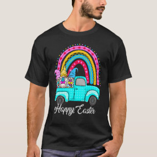 Camiseta Gnomos Arco-Íris com Ovos Coelhinhos Caçando Camin