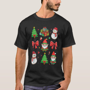 Camiseta Gnomos Arcos de Coquette Bonitos Snowman Natal Mul