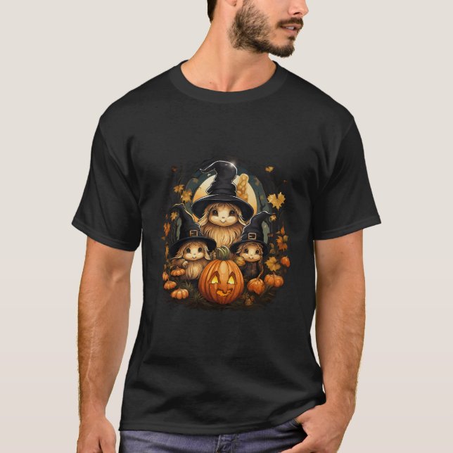 Camiseta Gnomos Autumn Pumpkins Halloween Fall (Frente)