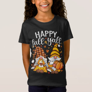 Camiseta Gnomos bonitos casal com picada de abóbora Queda Y