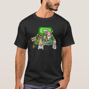 Camiseta Gnomos bonitos com ouvidos coelhos, Caminhão caçad