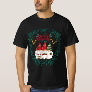 Camiseta Gnomos bonitos de Natal feliz