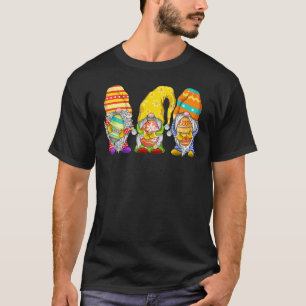 Camiseta Gnomos Bonitos Para Ovos Coloridos Do Dia Da Pásco