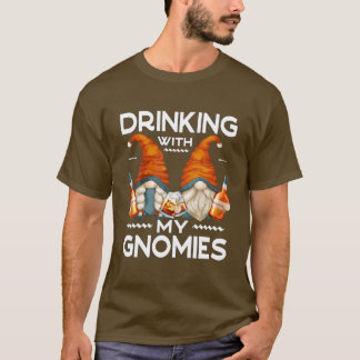 Camiseta Gnomos Bourbon Engraçado Para Homens - Bebendo Do 