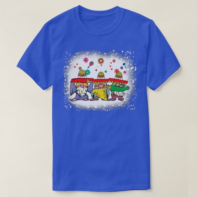 Camiseta Gnomos Branqueados Mexicanos Três Gnomos Cinco De  (Frente do Design)