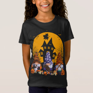 Camiseta Gnomos Cachinhos no Halloween Queda no outono Gnom