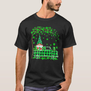 Camiseta Gnomos Cachorros Andando Caminhão Xadrez Verde Par