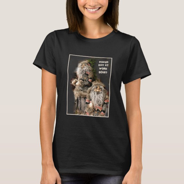 Camiseta Gnomos com Dia Difícil no Trabalho (Frente)