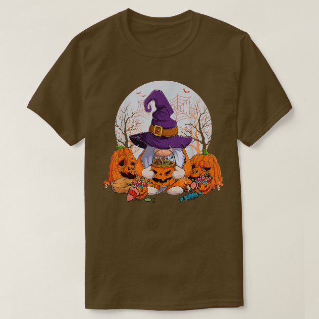 Camiseta Gnomos Cons Felizes Queda de Candy Corn Pumpki (Frente do Design)