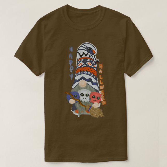 Camiseta Gnomos Cons Felizes Queda de Candy Corn Pumpki (Frente do Design)