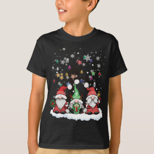 Camiseta Gnomos Cujos Reindeers De Natal Ilumina Árvore De