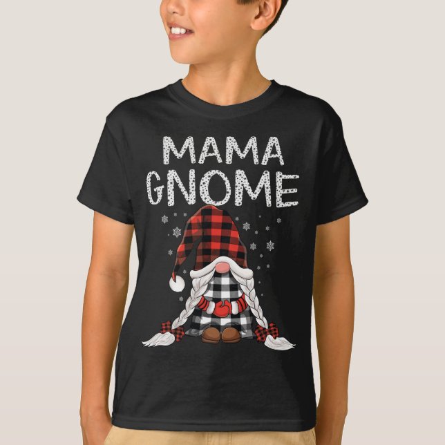 Camiseta Gnomos da Mama Bonita verificam padrão de Xadrez v (Frente)