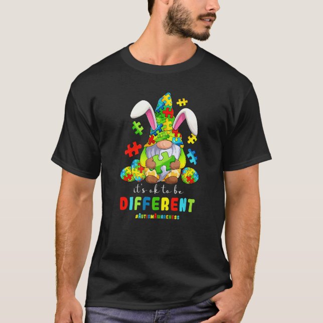 Camiseta Gnomos da Páscoa das Crianças Segurando Puzzles Ac (Frente)