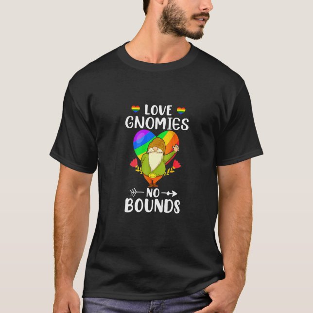 Camiseta Gnomos de Amor Sem Limites Lgbbd Hum de Consciênci (Frente)
