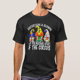 Camiseta Gnomos De Circo Na Figurina De Palhaço Para Homens