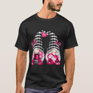 Camiseta Gnomos De Dia de os namorados Lésbica Rosa E Bonit