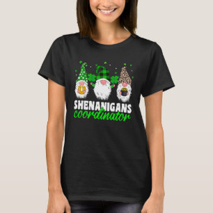 Camiseta Gnomos de Dia de São Patrício Coordenador Shenanig