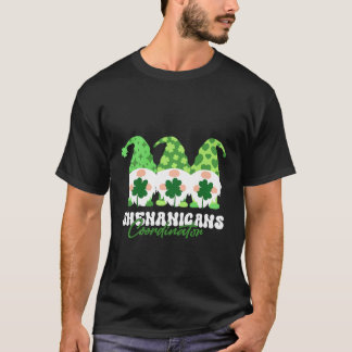 Camiseta Gnomos de Dia de São Patrício Coordenador Shenanig