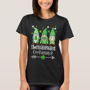 Camiseta Gnomos de Dia de São Patrício Coordenador Shenanig