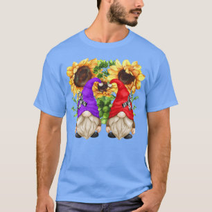Camiseta Gnomos De Doenças Raras Com Padrão De Girassol Cin