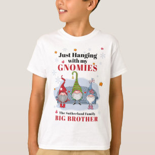 Camiseta Gnomos de Férias de Natal Família Correspondente I