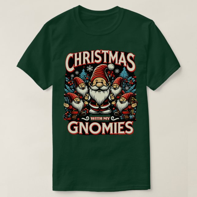 Camiseta Gnomos De Férias De Verão Passam Feliz Natal Em Ju (Frente do Design)