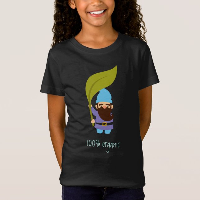 Camiseta Gnomos de jardim felizes e bonitos orgânicos (Frente)