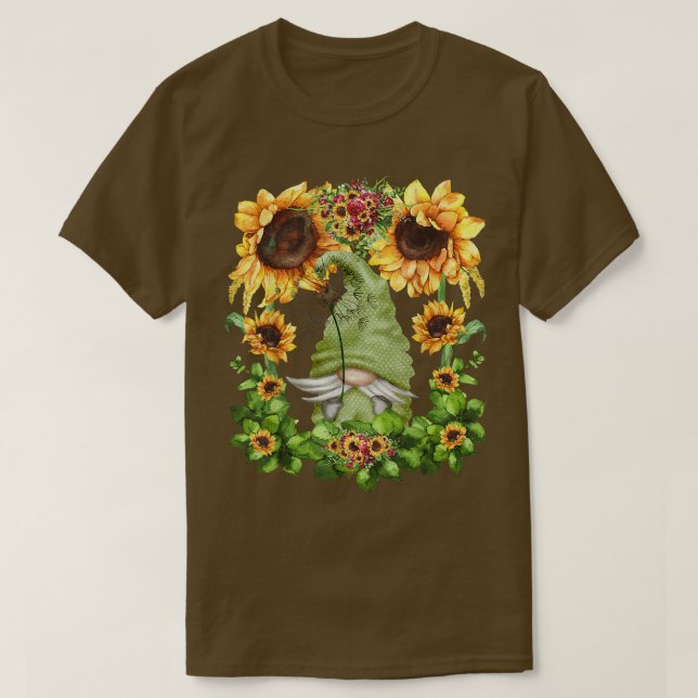 Camiseta Gnomos De Jardim Para Mulheres Com Cachorro De Gir (Frente do Design)