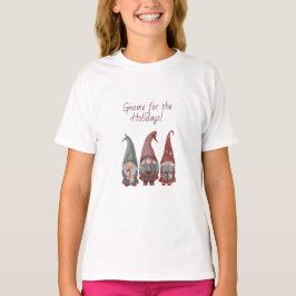 Camiseta Gnomos de Natal Adoráveis com Feliz Natal