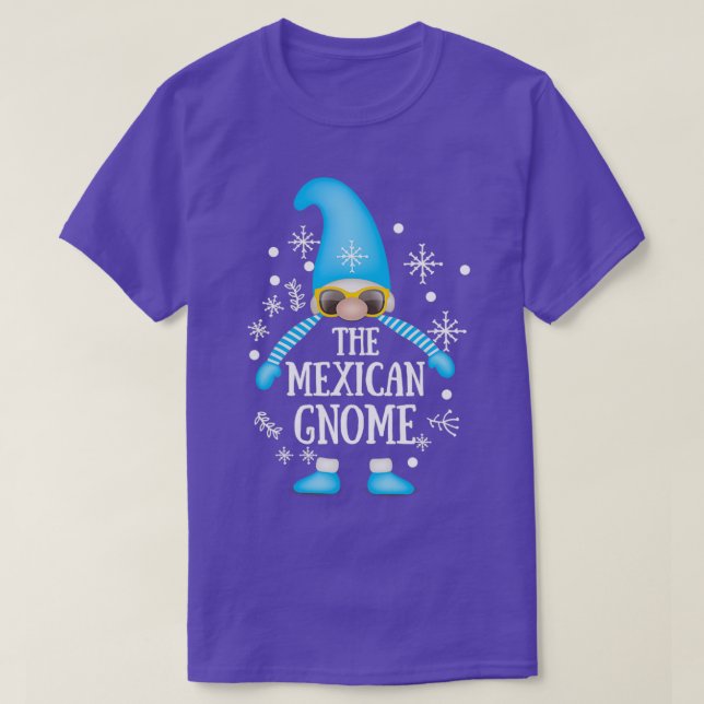 Camiseta Gnomos de Natal bonitos em Óculos de Xadrez Gnomo  (Frente do Design)