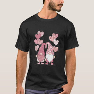 Camiseta Gnomos de Plaid Búfalo Rosa do Dia dos Namorados