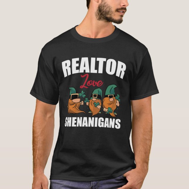 Camiseta Gnomos de Shenanigans do Dia de São Patrício Realt (Frente)