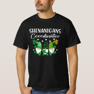 Camiseta Gnomos do Dia de São Patrício Coordenador Shenanig