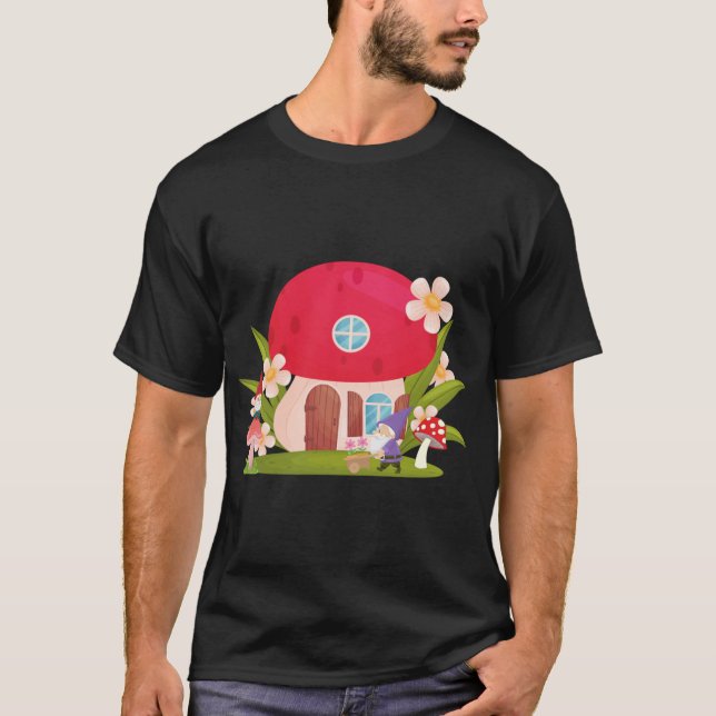 Camiseta Gnomos do Jardim e Casa de Mushroom (Frente)