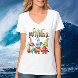 Camiseta gnomos doces e bonitos do verão